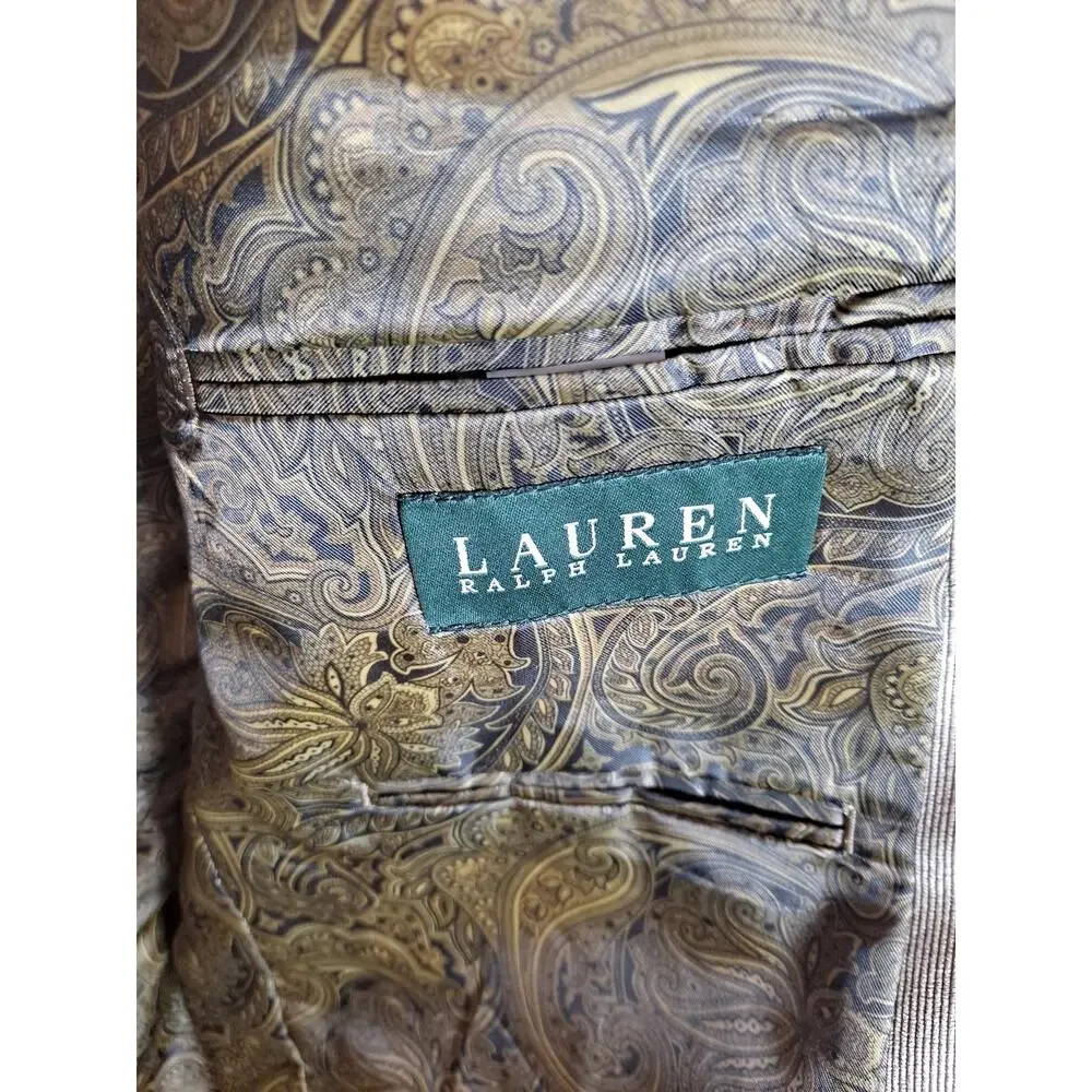 Lauren by Ralph‎ Lauren Men's Rustic Tan Stretch Corduroy Sport Coat Size 44R